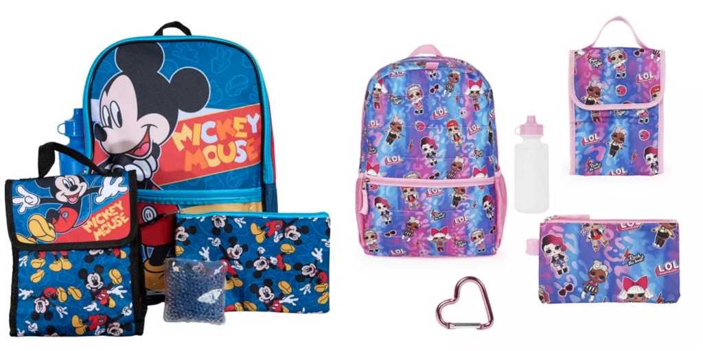 5 piece backpack set