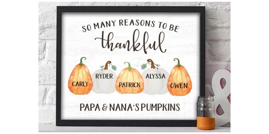 personalized pumpkin prints