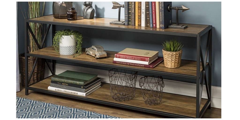 wood metal shelf