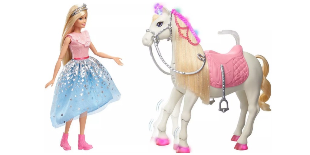 barbie princess adventure doll and prance & shimmer horse