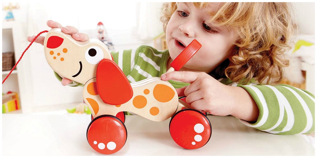 hape wooden puppy toy