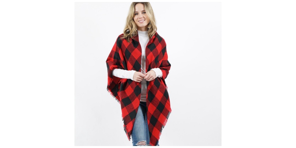 plaid blanket scarf