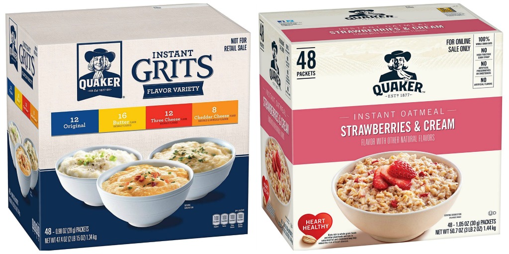 quaker instant grits oatmeal