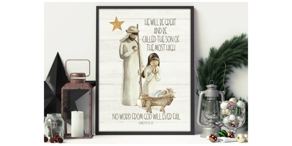 large Christmas prints