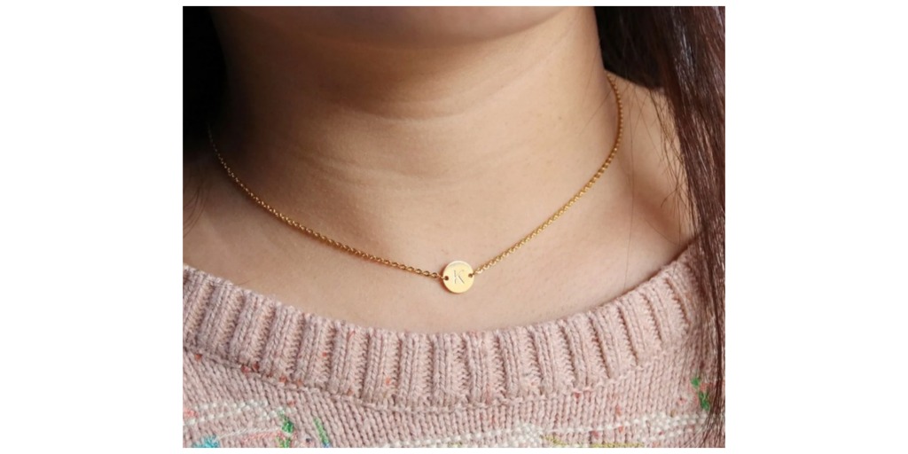 initial choker necklace