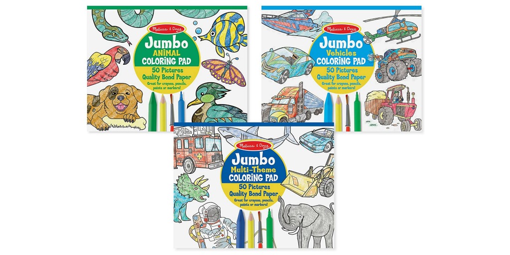 melissa doug jumbo coloring pad