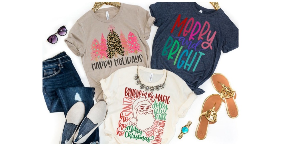 merry bright tees