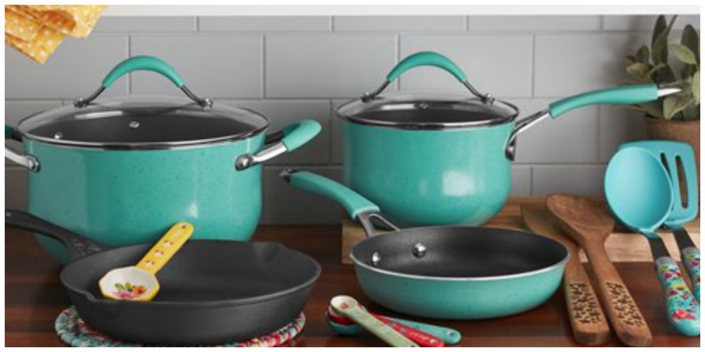 The Pioneer Woman 25 Piece Cookware Set Only 69 Shipped Savings Done Simply