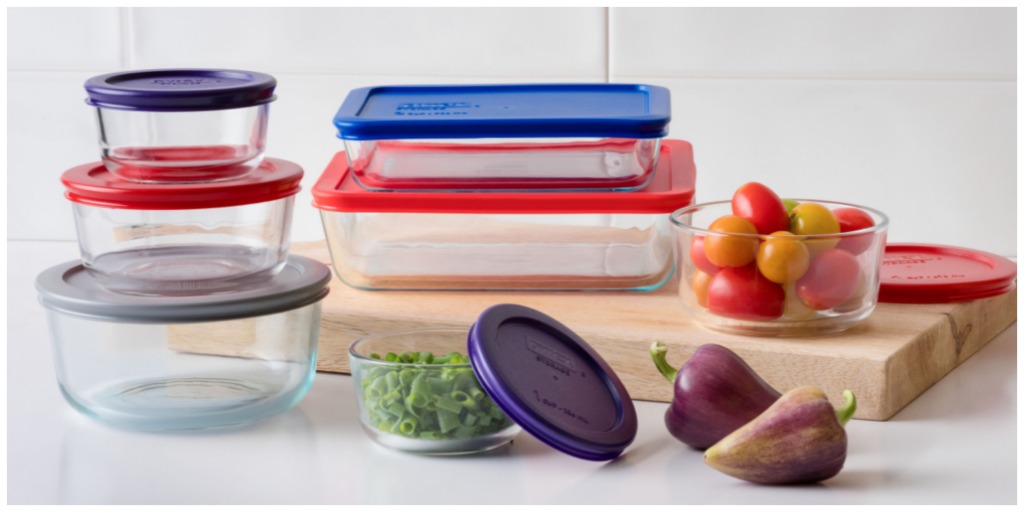 pyrex glass storage set