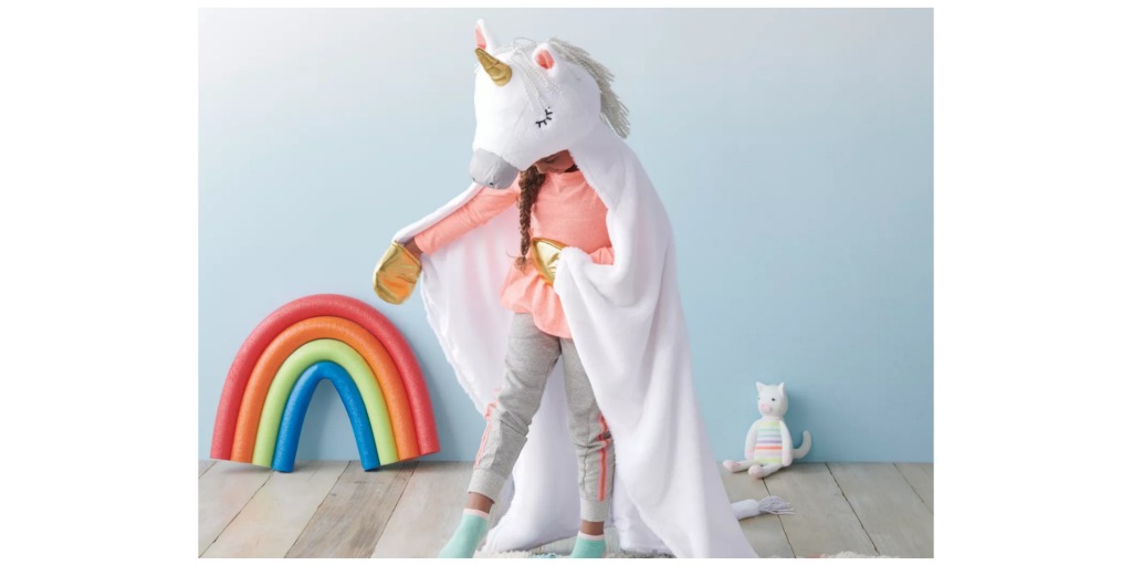 unicorn hooded blanket