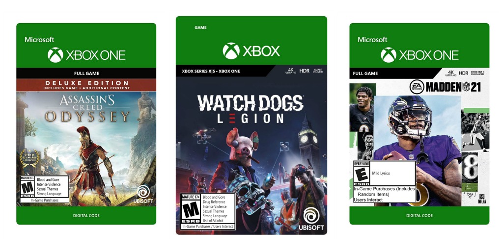 xbox one games digital codes