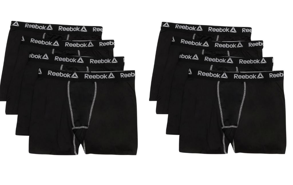 Reebok Mens 4 pack performance boxer briefs