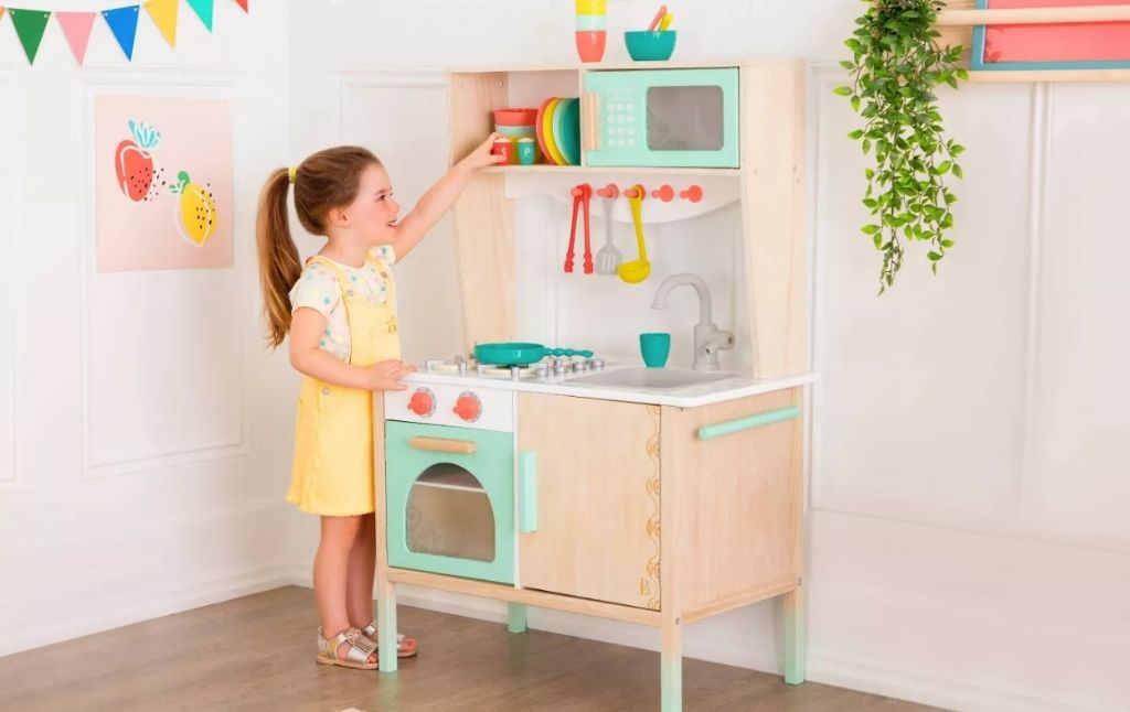 b toys wooden play kitchen