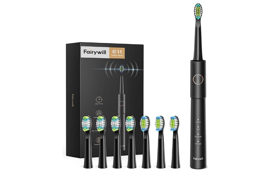 fairywill electric toothbrush with 8 heads