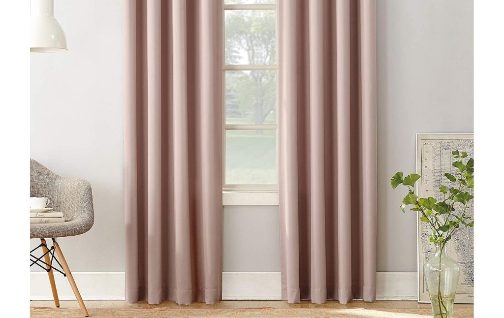 pink blackout curtain