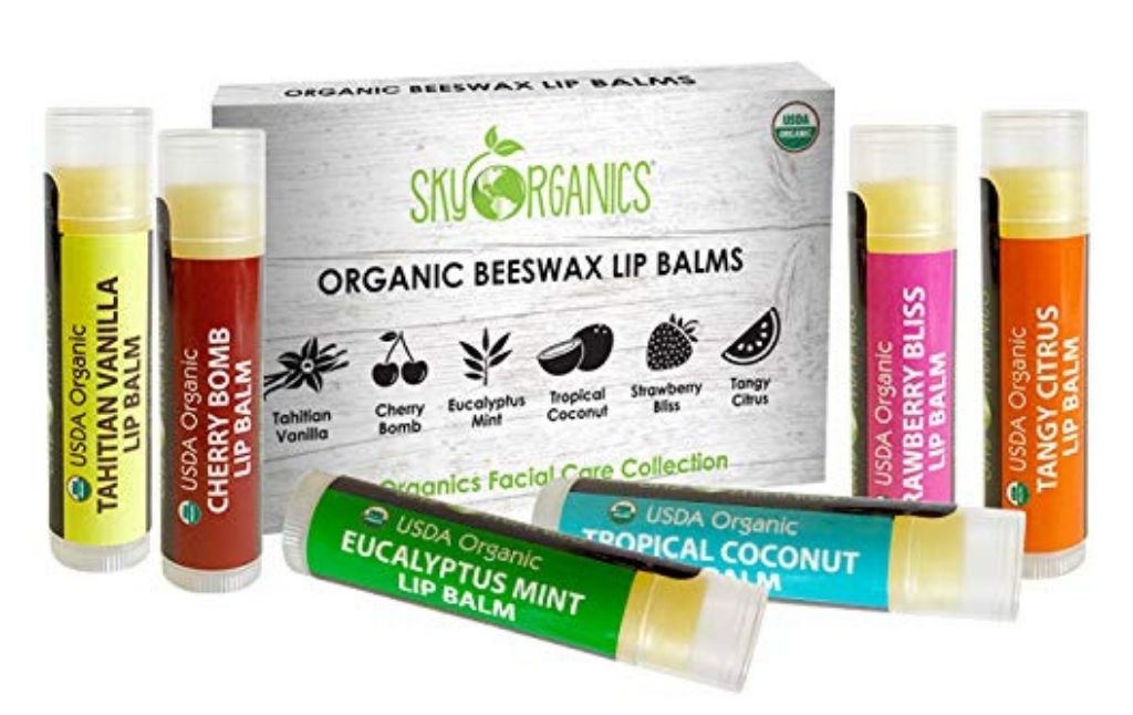 sky organics organic beeswax lip balms