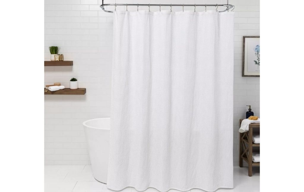 waffle weave shower curtain