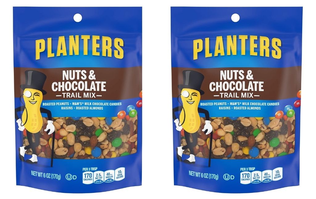 planters nuts and chocolate trail mix