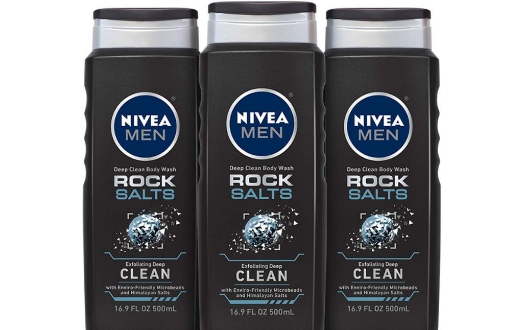 nivea men body wash rock salts