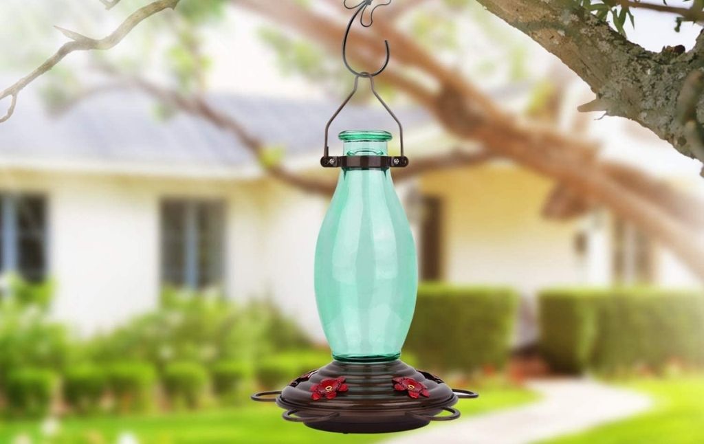 retro style hummingbird feeder