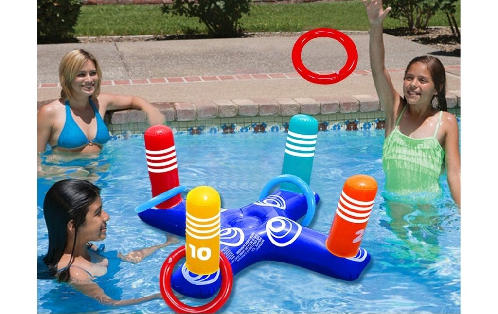 inflatable pool ring toss game