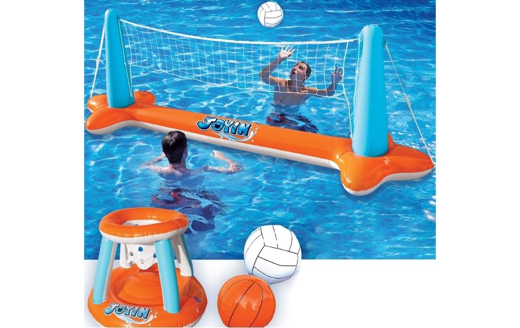 inflatable pool volleyball set