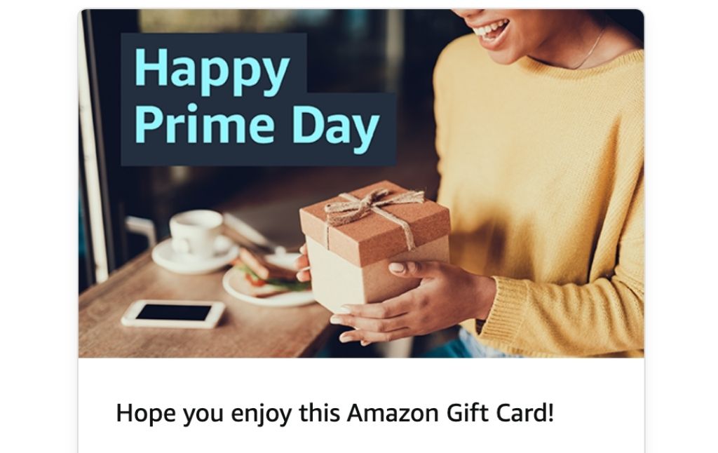 Amazon egift card Prime Day