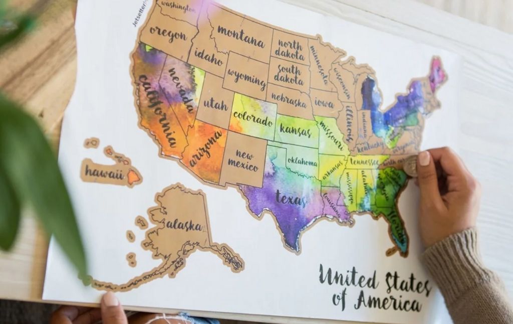 USA travel map