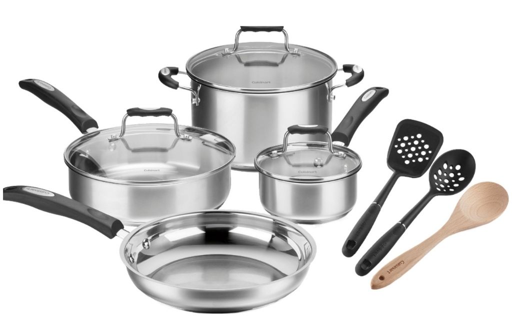 cuisinart 10 piece stainless steel cookware set