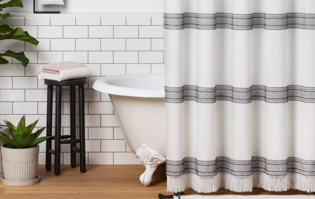 hearth hand striped shower curtain