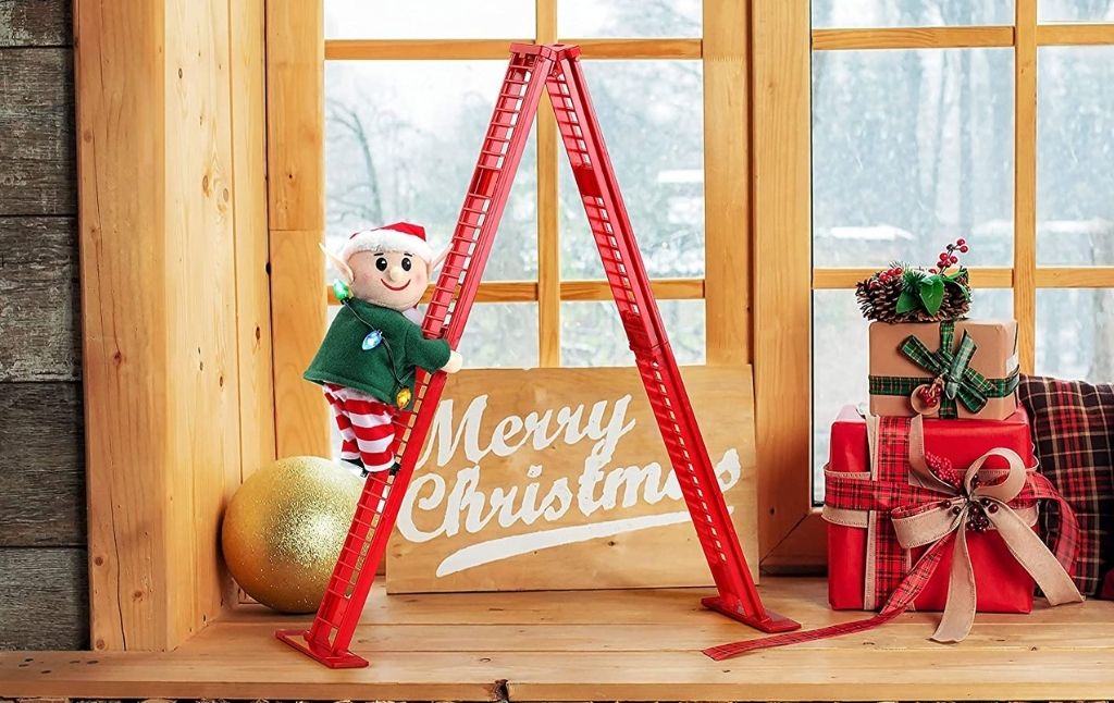 mr christmas tabletop climber elf