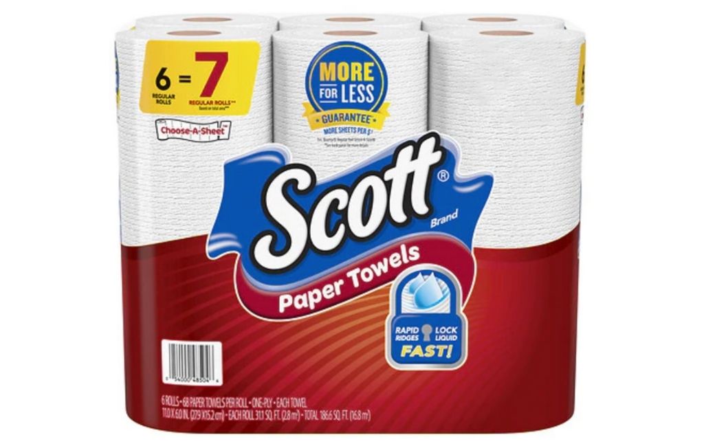 Scott Paper Towels 6-Pack $3.75 from Walgreens - Savings Done Simply