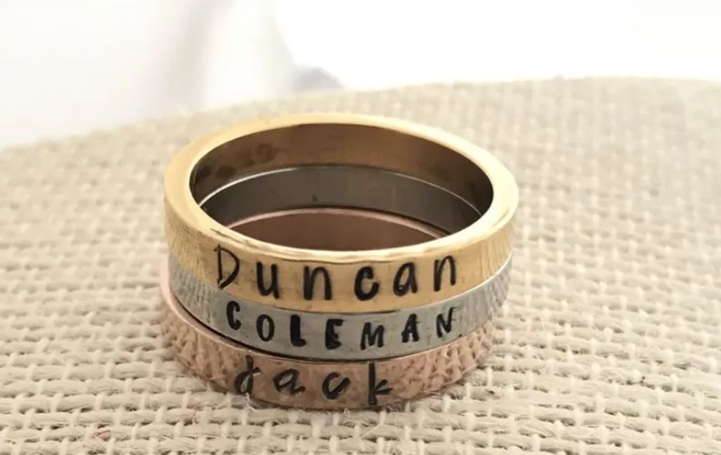 stackable rings with names