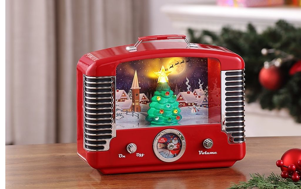 lighted Christmas radio