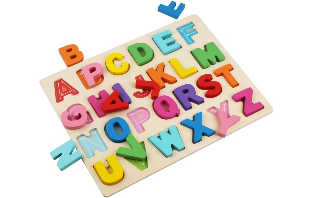 wooden alphabet puzzle