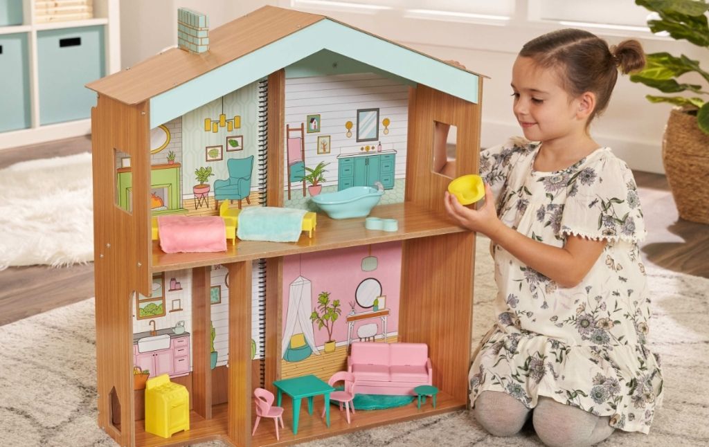 kidkraft wooden dollhouse