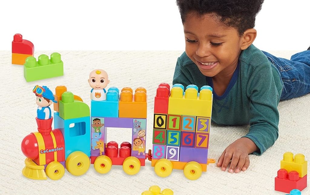 Cocomelon 40-Piece Building Block Train Set