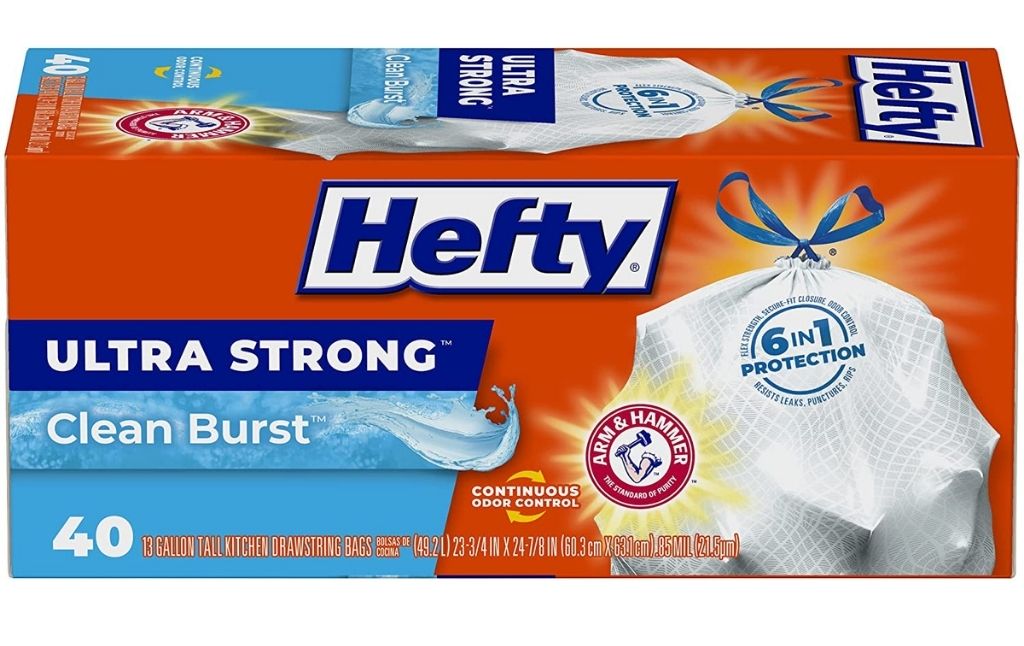 Hefty ultra strong trash bags