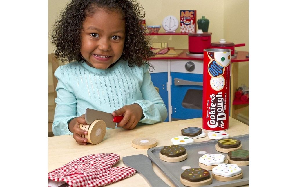 Melissa Doug slice and bake wooden cookie play food set