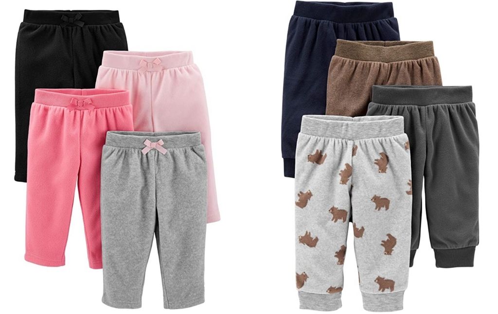 4 pack fleece pants for baby