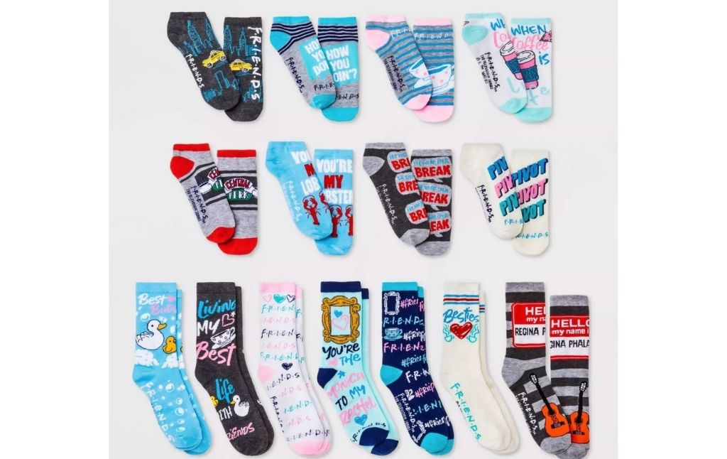 Friends 15 days of socks advent calendar