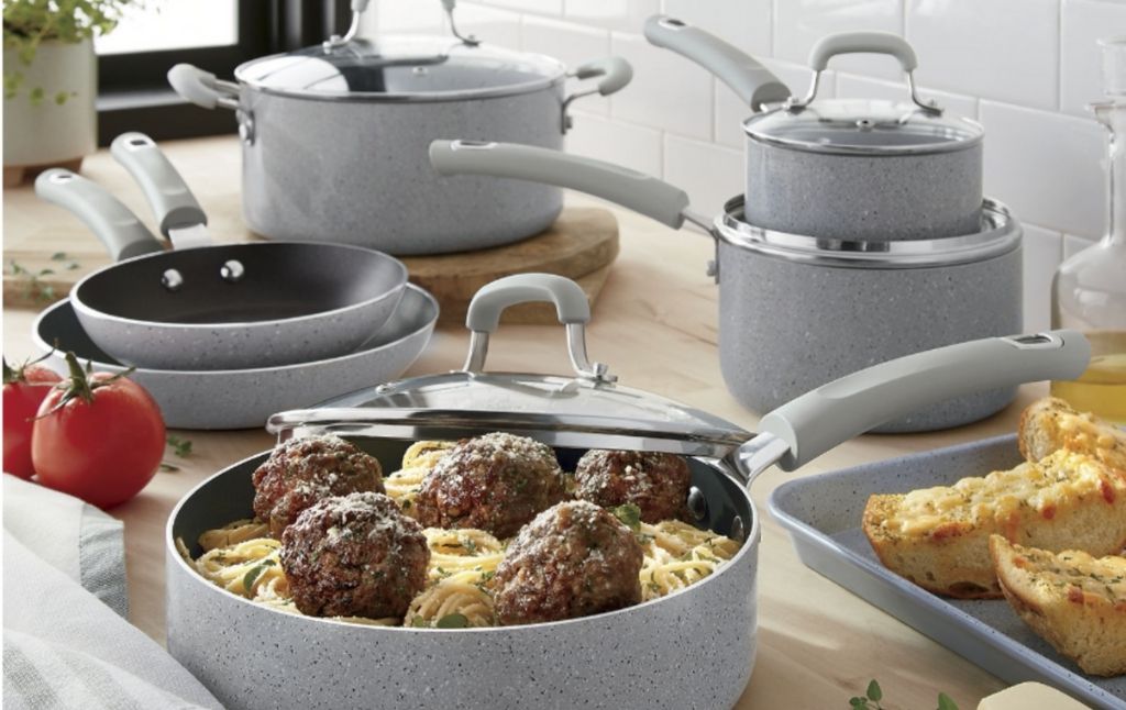 cooks splatter 11 piece cookware set