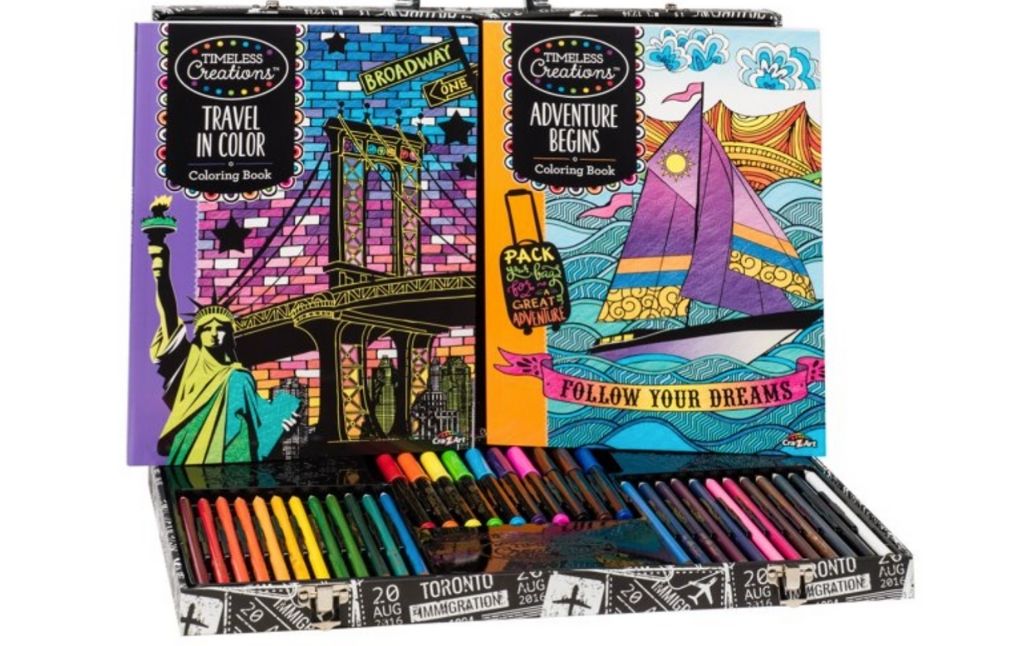 Cra-Z-Art Timeless Creations coloring studio with case