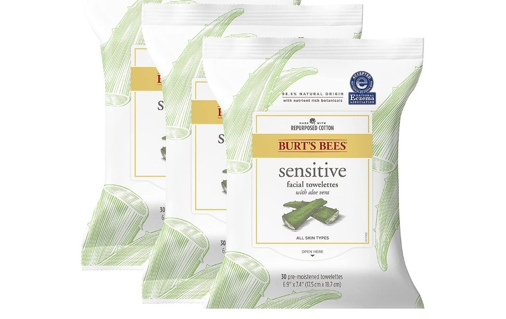 burts bees sensitive facial towelettes