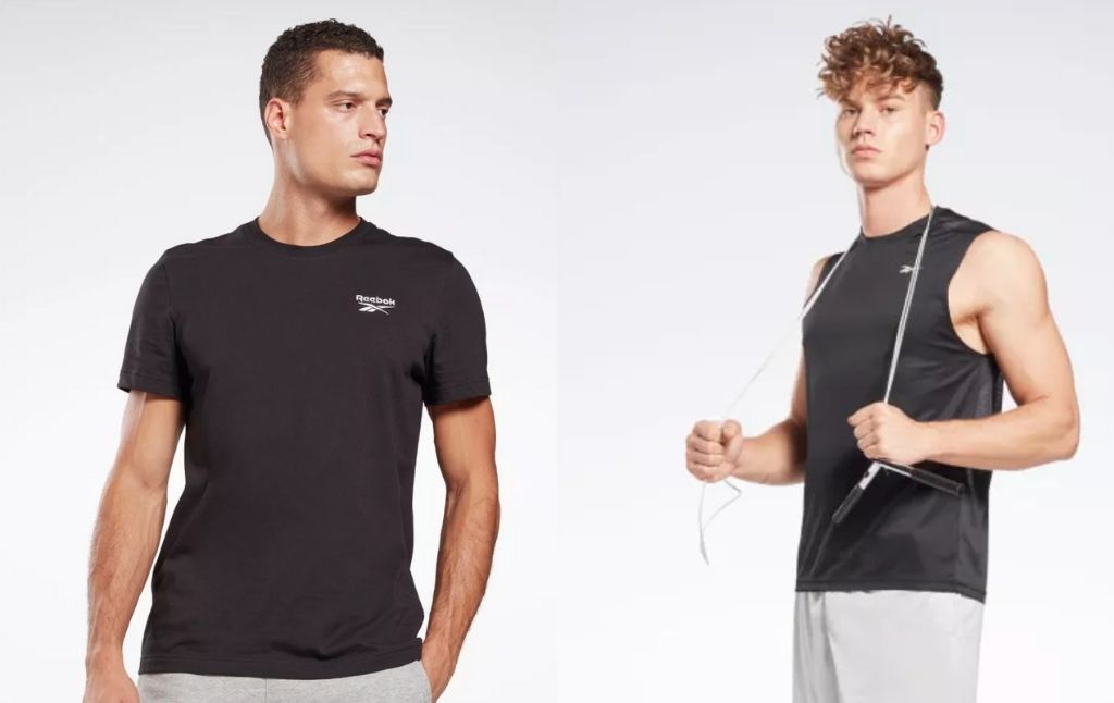 reebok mens tops