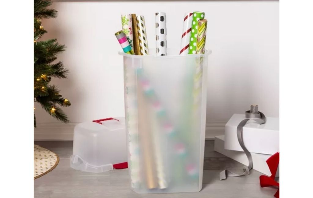 wrapping paper storage