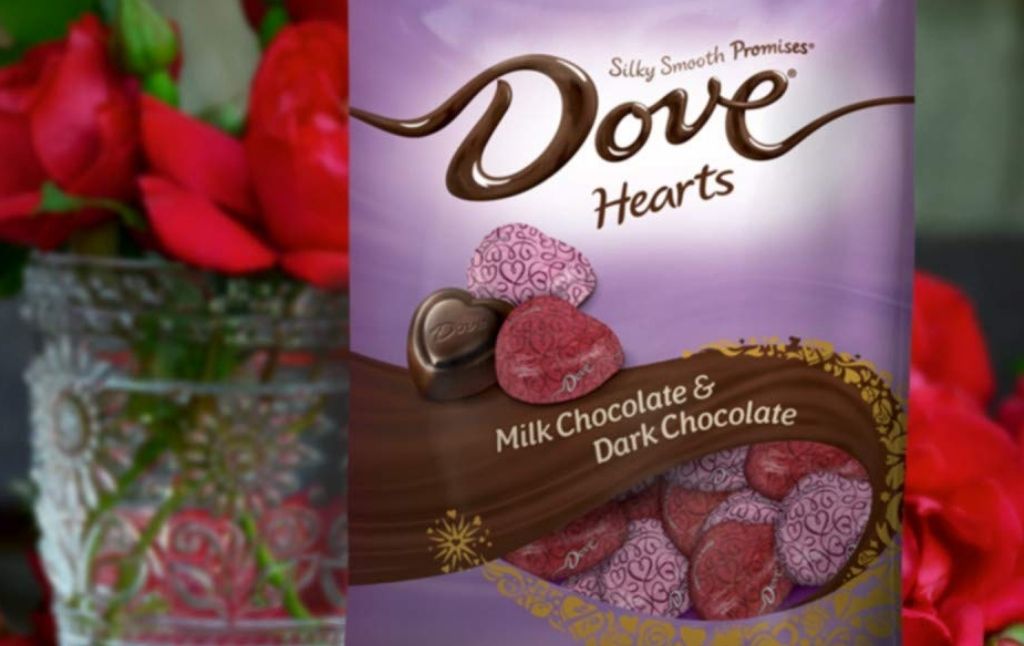 dove chocolate hearts