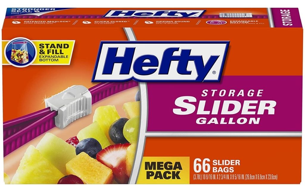 hefty storage slider gallon bags