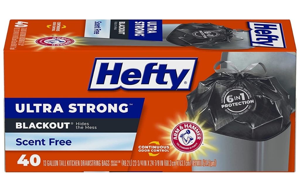 hefty ultra strong trash bags