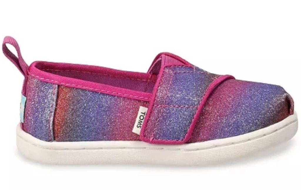 TOMS multi gradient glitter shoes